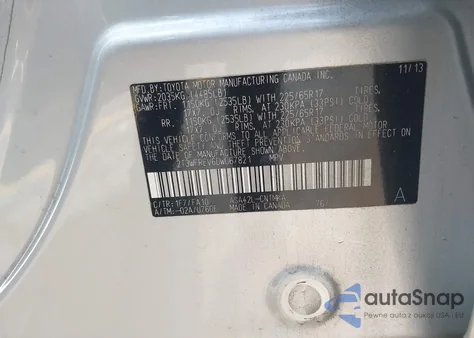 2013 Toyota Rav4 Xle from USA, damaged, VIN 2T3WFREV6DW067821